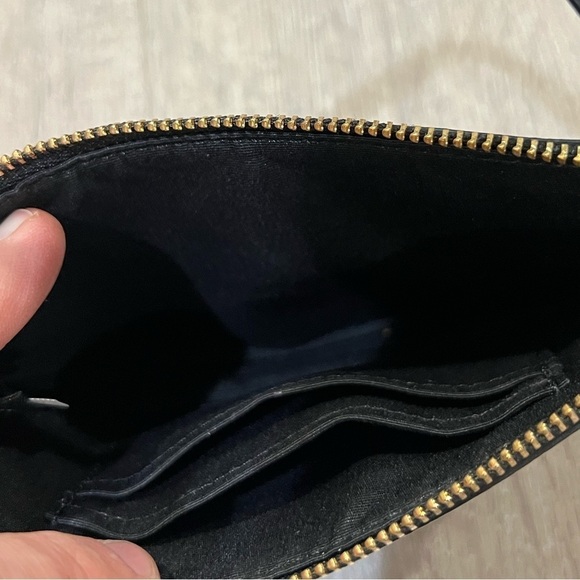 3 Piece Black Leather Coach Leather Slim Hip Purse Bag with Coin Purse and Folio - Picture 9 of 13